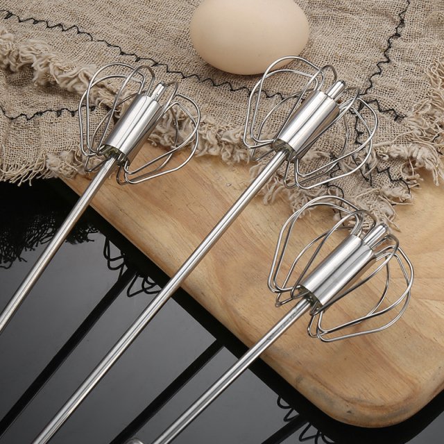 Semi-Automatic Stainless Steel Egg Beater - Image 5