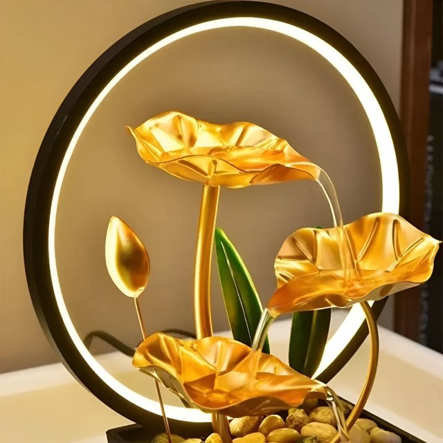 USB Lotus Leaf Water Fountain - Image 3