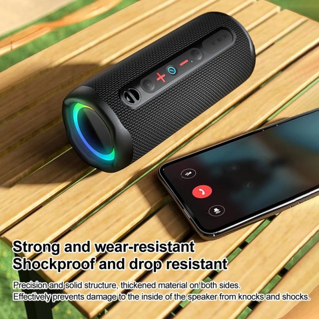 16W Bluetooth 5.3 Waterproof Speaker with RGB Lights - Image 4