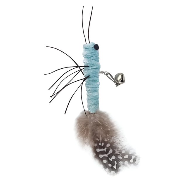 Interactive Feather Cat Teaser Toy with Bell and Wire Stick - Image 6