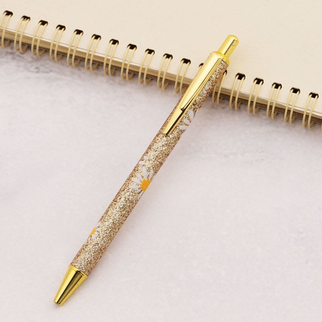 Cute Daisy Gold Ballpoint Pen Set - Image 6