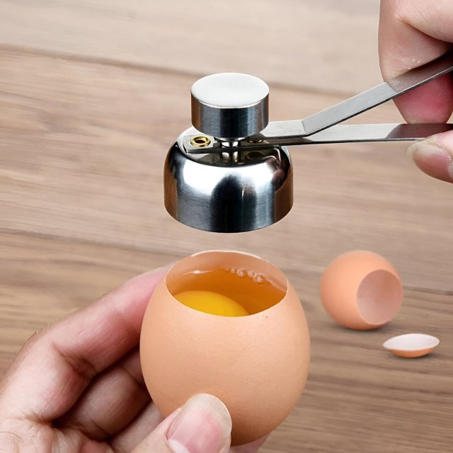 Stainless Steel Egg Scissors Egg Topper Cutter Shell Opener for Boiled & Raw Eggs