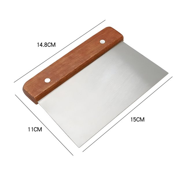 Stainless Steel Pastry Cutter and Dough Scraper with Scale for Baking & Cooking - Image 7