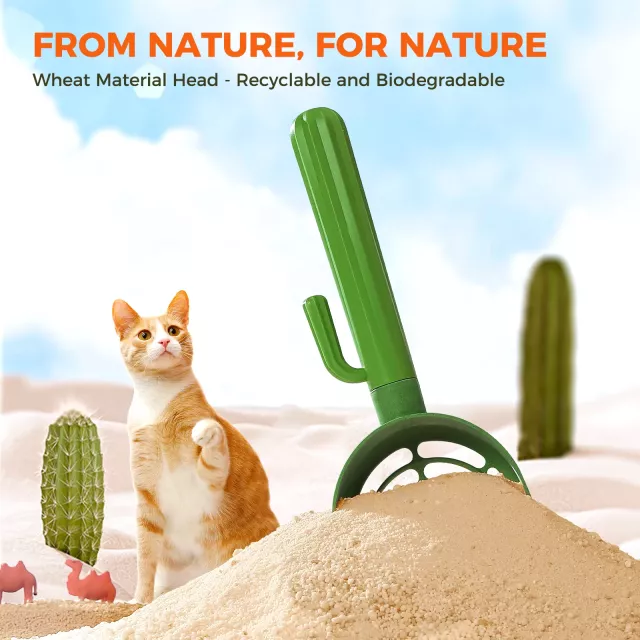 Cactus Cat Litter Scoop with Holder - Image 3