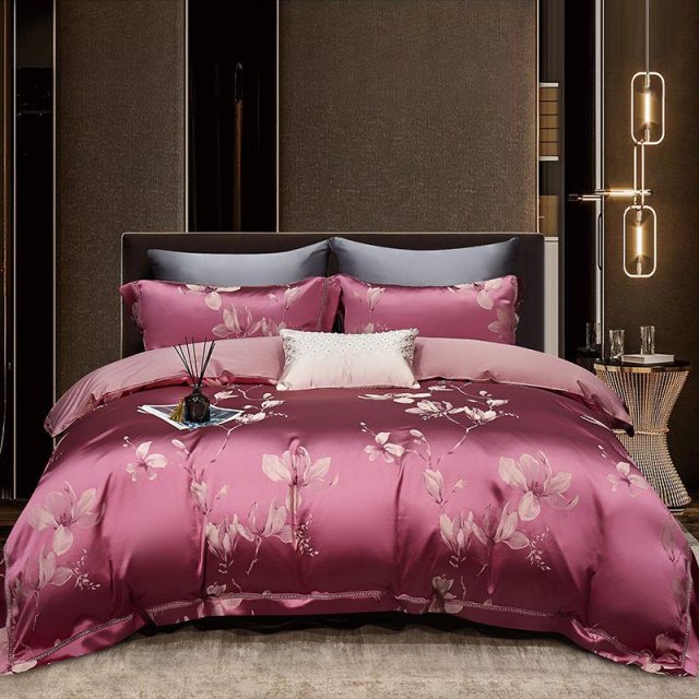 Luxury Mulberry Silk Jacquard Bedding Set