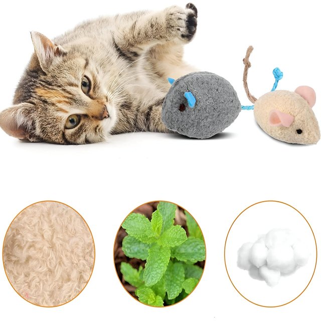 Interactive Catnip-Filled Plush Mouse Toys - Image 3