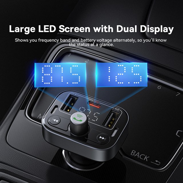 Bluetooth 5.3 FM Transmitter with Hands-Free Calling - Image 5