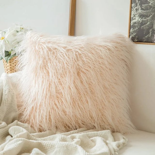 Soft Fur Plush Decorative Cushion Cover – Fluffy Pillowcase for Sofa & Bedroom - Image 5