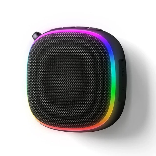 6W Portable Bluetooth 5.3 Speaker with RGB Light and Magnetic Base