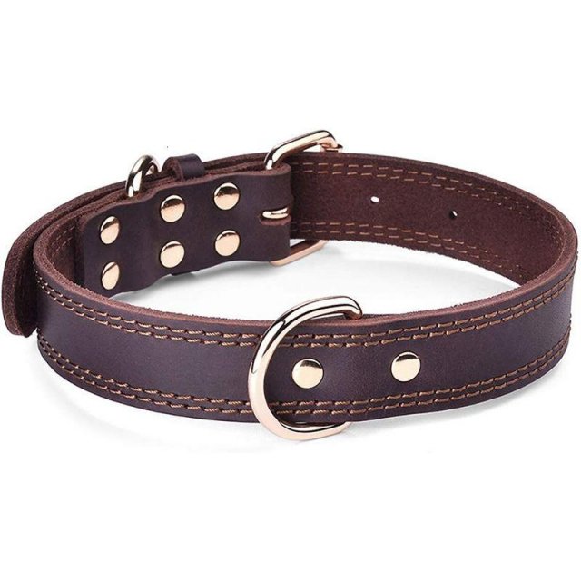 Durable Vintage Leather Dog Collar - Image 4