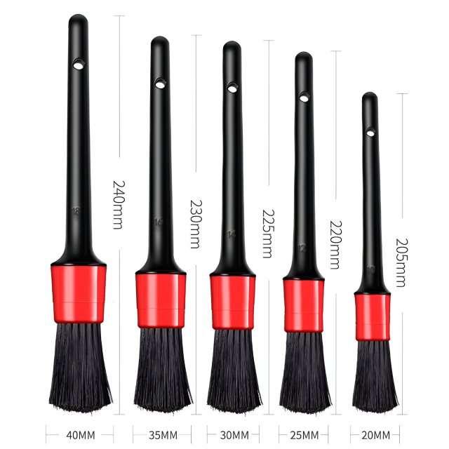 Auto Car Detailing Brush Set - 5pcs Car Washing Kit for Interior & Exterior Cleaning - Image 6