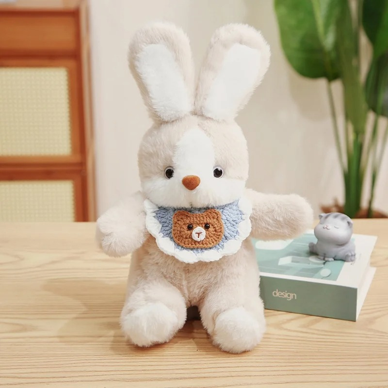 35cm / Rabbit with Bear Bib