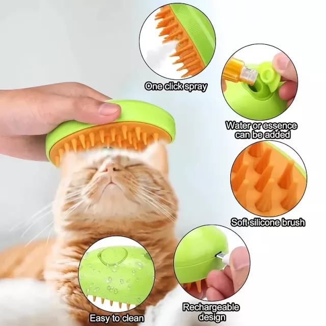 3-in-1 Cat and Dog Steam Brush - Image 5