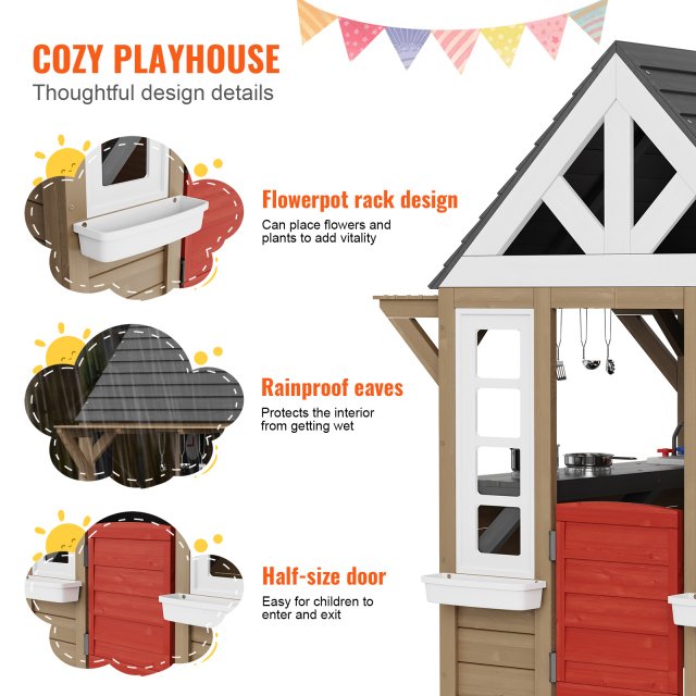 Outdoor Cedar Playhouse for Kids - Image 5