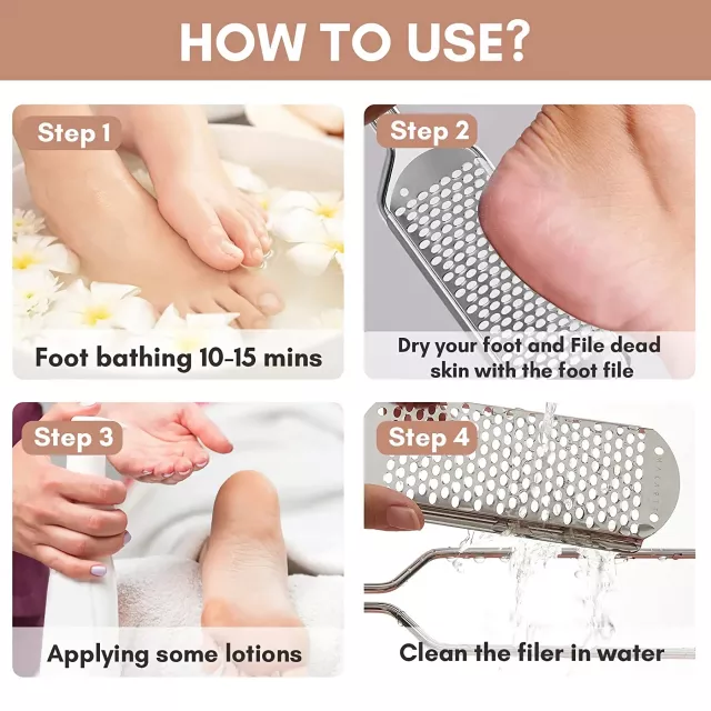 Professional Stainless Steel Foot File - Callus Remover for Dry, Rough Feet - Image 7