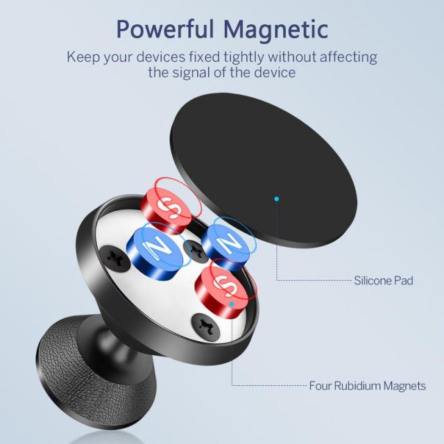 Universal Magnetic Car Phone Holder Stand for Air Vent Mount - Image 5