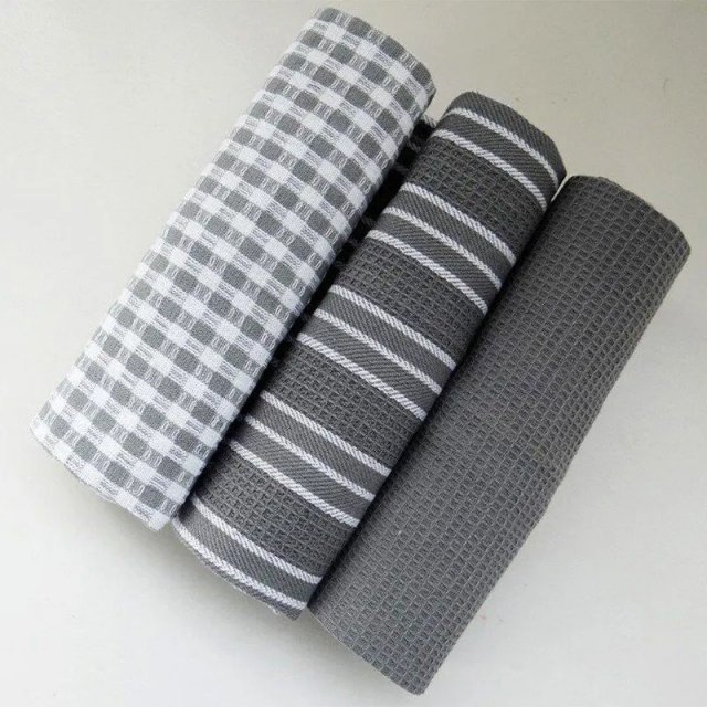 3-Piece Set of 100% Cotton Kitchen Towels - Image 3