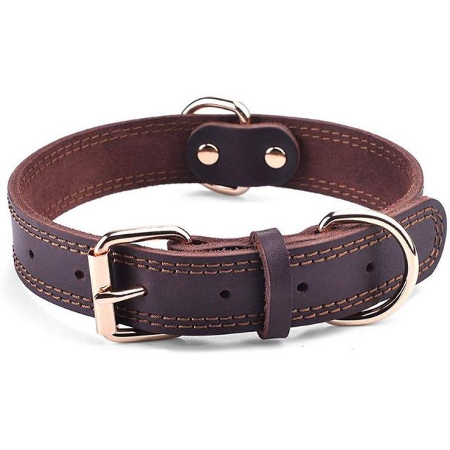 Durable Vintage Leather Dog Collar