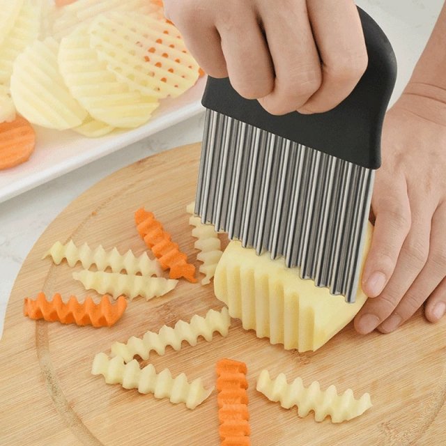 Stainless Steel Wavy Fry and Vegetable Slicer