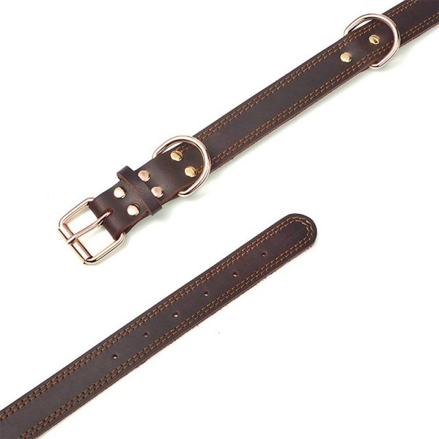 Durable Vintage Leather Dog Collar - Image 6