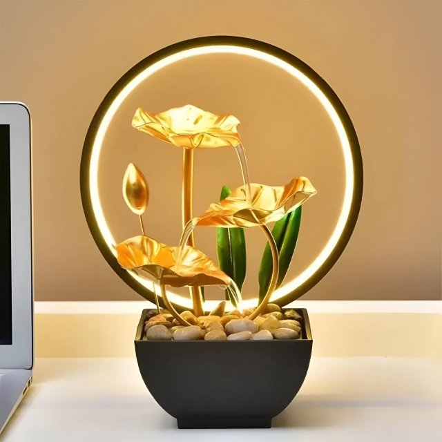 USB Lotus Leaf Water Fountain - Image 5