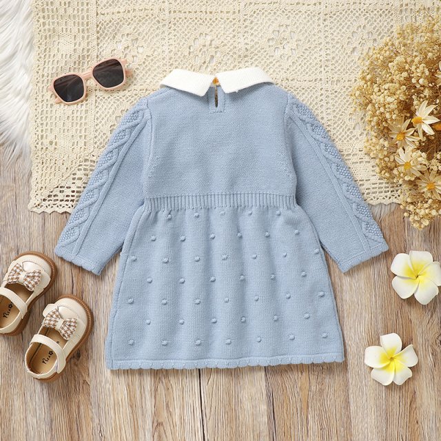 Knitted Baby Sweater Dress - Image 3