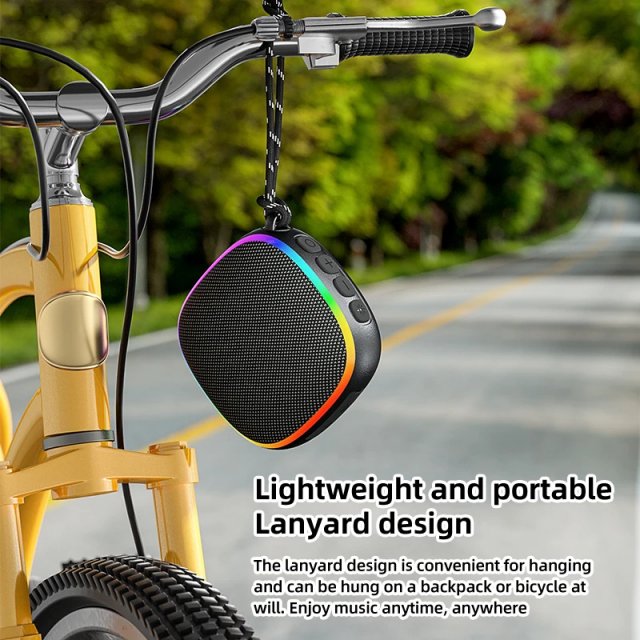 6W Portable Bluetooth 5.3 Speaker with RGB Light and Magnetic Base - Image 6