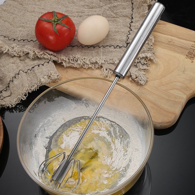 Semi-Automatic Stainless Steel Egg Beater - Image 4