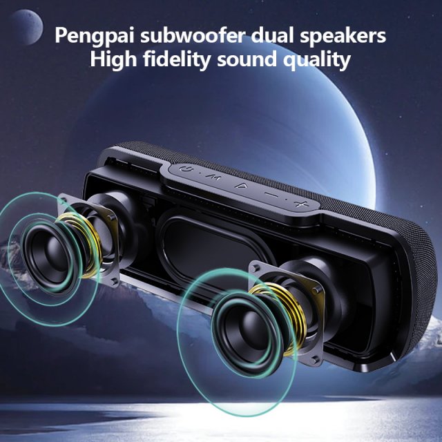 Portable Outdoor 10W Wireless Speaker with Waterproof Subwoofer & Dual Pairing - Image 3