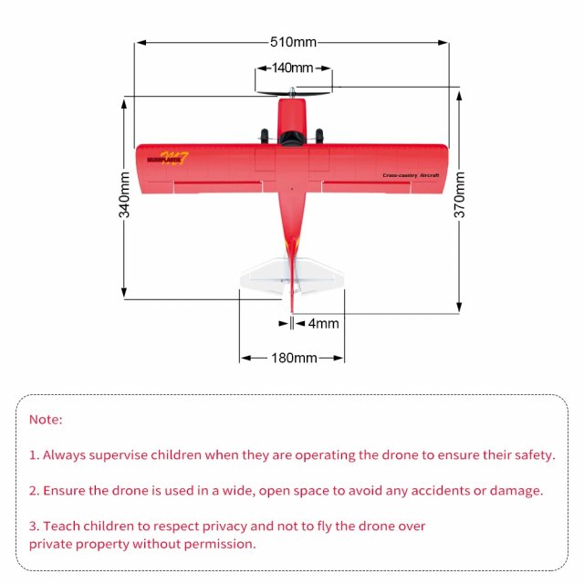 High-Performance A560 Remote Control Airplane with Brushless Motor and LED Lights - Image 8