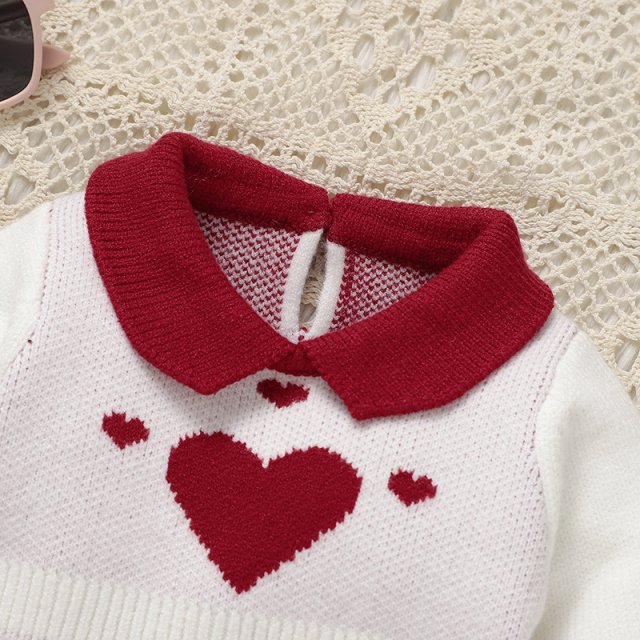 Newborn Baby Girl Knitted Sweater and Pants Set - Image 4