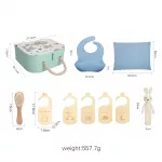 Baby Bath Gift Set - 100% Cotton Towel, Silicone Bib, Bath Brush &Amp; Bunny Puppet 6 9A624C0F94202E3C2C17399991D20582.Webp