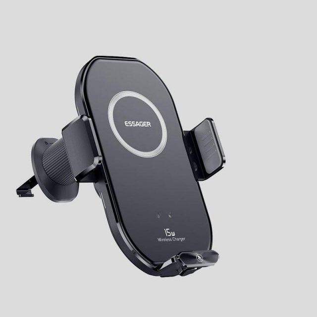 15W Wireless Car Mount Phone Holder with Fast Charging & Infrared Sensor