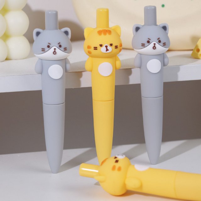 Kawaii Cat Gel Pens - Aesthetic Cute Mini Ballpoint Office and School Stationery