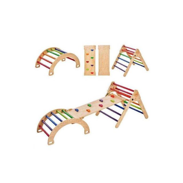 5-in-1 Wooden Pikler Triangle Climbing Set