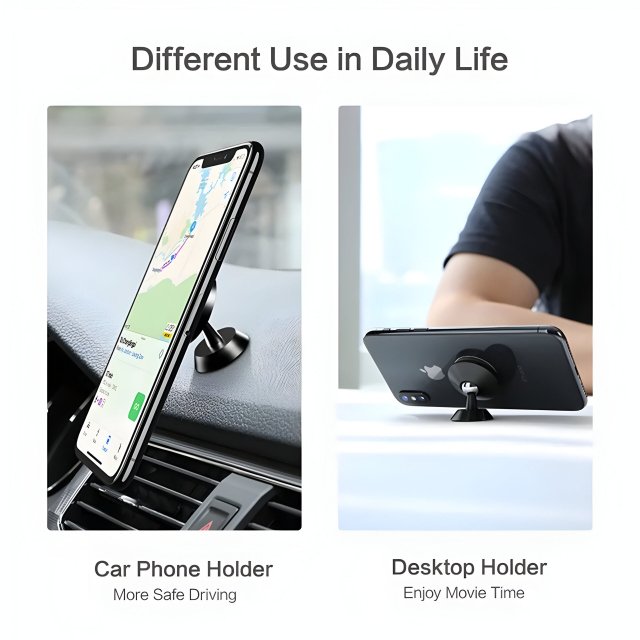 Universal Magnetic Car Phone Holder Stand – 360° Air Vent Mount for GPS & Smartphones - Image 7