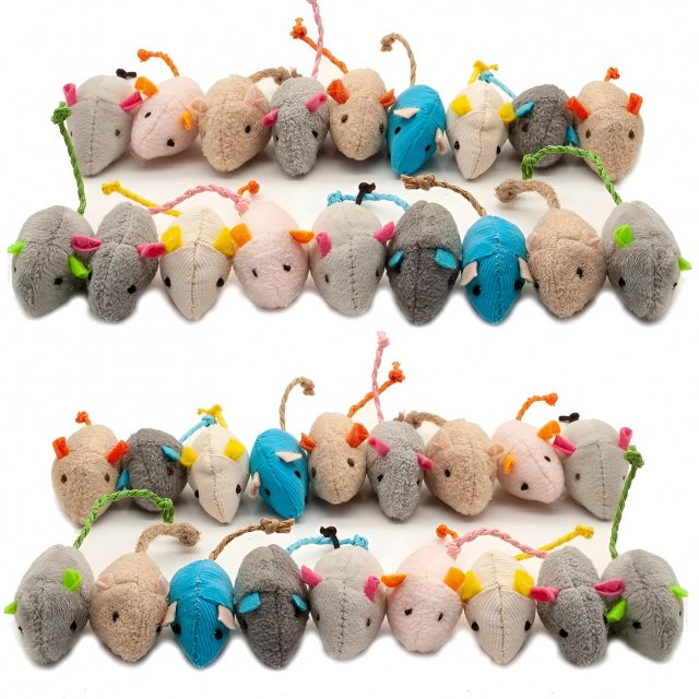 Interactive Catnip-Filled Plush Mouse Toys