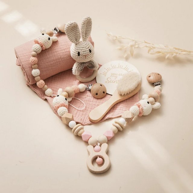 Wooden Baby Gift Set