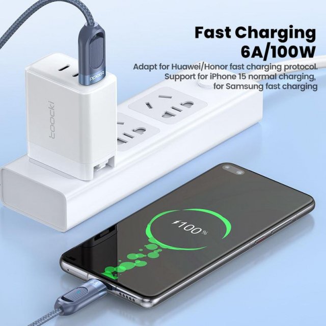 High-Speed USB C Cable with 100W Fast Charging - Image 3