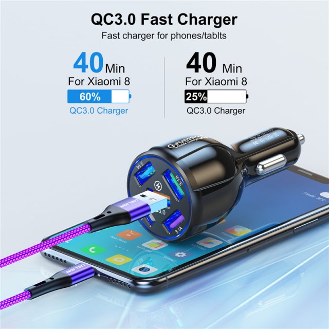 5-Port Fast USB Car Charger - Image 4