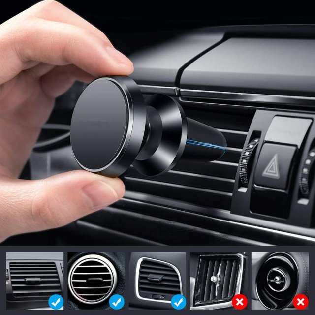 Universal Magnetic Car Phone Holder Stand – 360° Air Vent Mount for GPS & Smartphones - Image 3