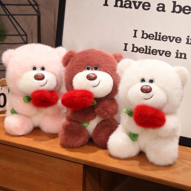 Cute Bear Holding Heart Plush Toy - Image 5