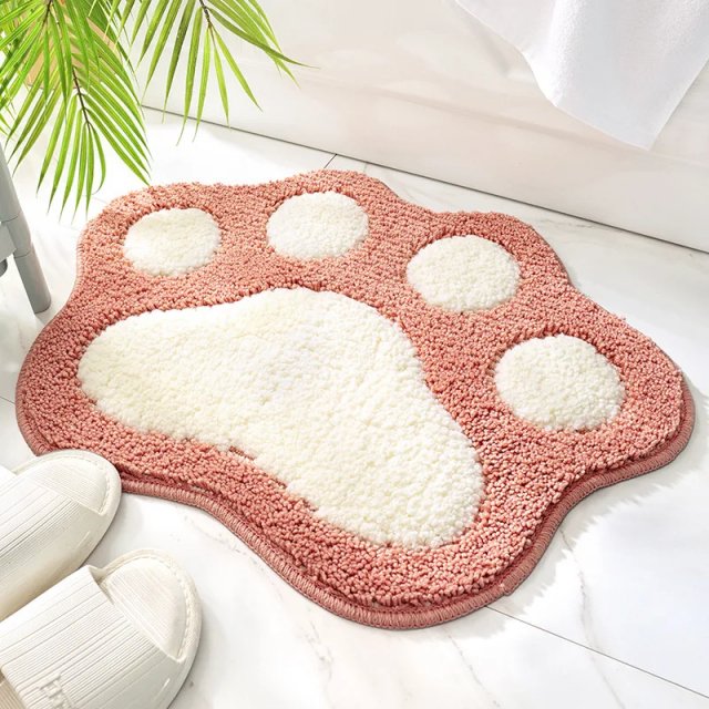 Cartoon Foot Shape Absorbent Bath Mat - Image 3