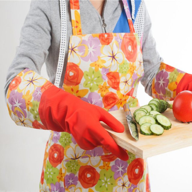 Extra Long Waterproof Dishwashing Gloves - Image 3