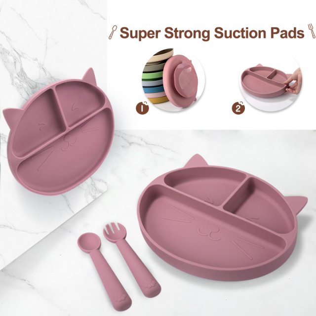 Baby Silicone Suction Plate & Tableware Set - Image 5