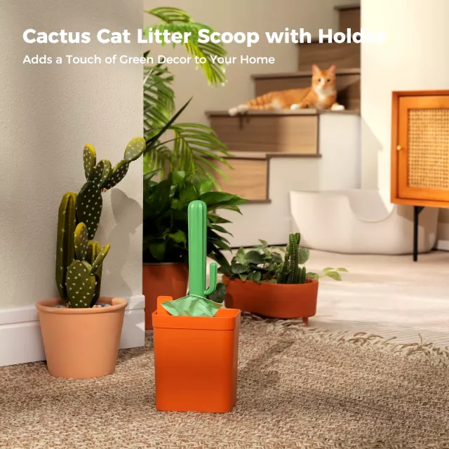 Cactus Cat Litter Scoop with Holder - Image 4