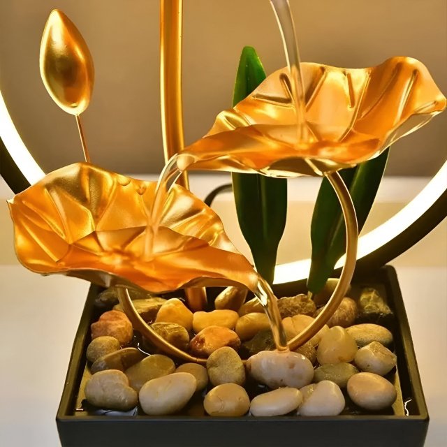 USB Lotus Leaf Water Fountain - Image 4