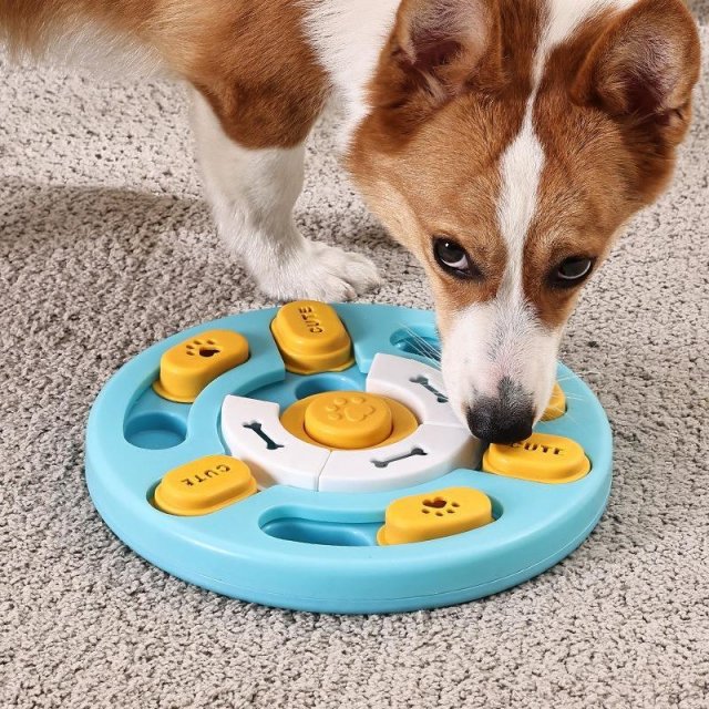 Interactive Slow Feeder Puzzle Toy for Dogs – IQ-Boosting Pet Feeding Bowl