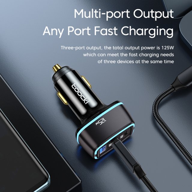 125W Car Charger QC3.0 PD3.0 PPS Fast USB Type C - Image 5