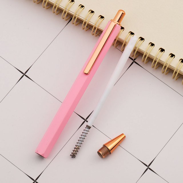 Luxury Pink Rhinestone Ballpoint Pen Set - Image 6